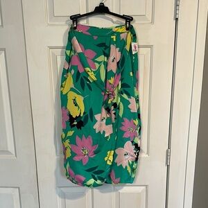NWT Kelly Renee Green floral skirt size medium